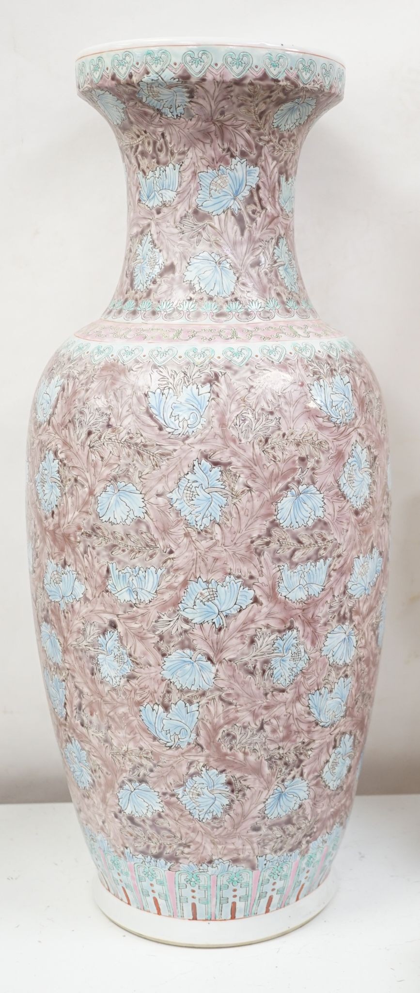 A large Chinese enamelled porcelain vase, 62cm